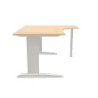 Bureau Buenos Aires - 160 cm - Retour naar rechts - Beuken/aluminium 