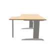 Bureau Buenos Aires - 160 cm - Retour naar rechts - Beuken/aluminium 