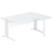 Bureau BUENOS AIRES compact retour aan de rechterkant grijs/wit, L160 