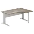 Bureau BUENOS AIRES compact rechts terug noot/alu, L160 