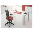 Bureau BRUXELLES 120 x 80 wit - aluminium poten