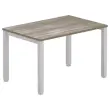Bureau BRUXELLES 120 x 80 noten - aluminium poten