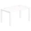 Bureau BRUXELLES 140 x 80 wit - witte poten 