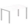 Bureau BRUXELLES 140 x 80 wit - aluminium poten 