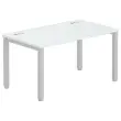 Bureau BRUXELLES 140 x 80 grijs - aluminium voet 