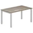 Bureau BRUXELLES 140 x 80 noten - aluminium poten