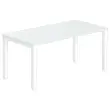 Bureau BRUXELLES 160 x 80 grijs - witte poten 