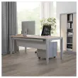 Bureau BRUXELLES 160 x 80 grijs - witte poten 