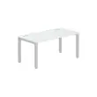 Bureau BRUXELLES 160 x 80 grijs - aluminium poten