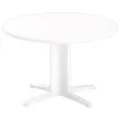 Tafel vergader rond diam. 116cm wit/wit