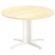 Tafel vergader rond diam. 116cm beuken/wit