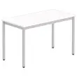 Rechthoekige multifunctionele tafel 120 x 60 wit / alu