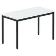 Rechthoekige multifunctionele tafel 120 x 60 grijs / zwart