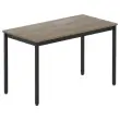 Rechthoekige multifunctionele tafel 120 x 60 walnoot / zwart