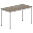Rechthoekige multifunctionele tafel 120 x 60 notenhout / aluminium