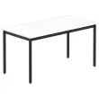 Rechthoekige multifunctionele tafel 140 x 70 wit / zwart