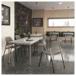 Rechthoekige multifunctionele tafel 140 x 70 wit / aluminium