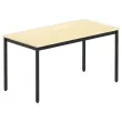 Rechthoekige multifunctionele tafel 140 x 70 beuken / zwart