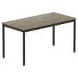 Rechthoekige multifunctionele tafel 140 x 70 notenhout / zwart