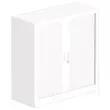 Lage kast ? metalen gordijnen - 100 x 100 cm - Wit 