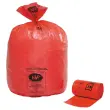 25 Vuilniszakken met traditionele trekkoordjes voor niet recycleerbare of gevaarlijke producten - Rood - 50 L