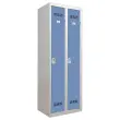 Kleedkamer industrie schoon 2 kolommen H.180 x B.60 cm Grijs / blauw 