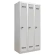 Kleedkamer industrie schoon 3 kolommen H.180 x B.90 cm Grijs.