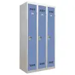 Kleedkamer industrie schoon 3 kolommen H.180 x B.90 cm Grijs Blauw