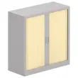Lage metalen kast - 100 x 100 cm - Aluminium / beuk
