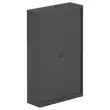 Hoge kast met gordijnen 198x120 cm - antraciet 
