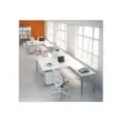 Retour BRUSSEL 98 x 60 wit blad - aluminium poten