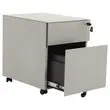 Mobiele metalen kast 2 lades aluminium gemonteerd