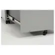 Mobiele metalen kast 2 lades aluminium gemonteerd