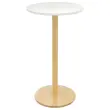 Hoge ronde tafel WOODY 60 cm - Wit gemonteerd 
