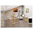 Hoge ronde tafel WOODY 60 cm - Wit gemonteerd 