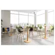 Hoge ronde tafel WOODY 60 cm - Wit gemonteerd 