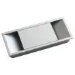 Grijze rechthoekige kabeldoorvoer. Afsluiter 