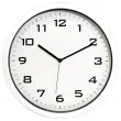 Stille Quartz Klok 38 cm FIDUCIAL wit 