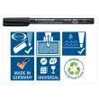 Permanente viltstift voor overheadprojectie Lumocolor - 0,4mm - zwart - STAEDTLER