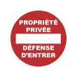 Ronde PVC plakplaat &oslash; 280mm Priv&eacute; eigendom 
