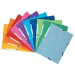 10 Mappen met 3 flappen en elastiek EXACOMPTA glanskarton, Kl.Assortiment