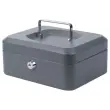 Geldkist met slot - 20 cm - Grijs - PAVO
