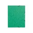 10  Mappen met elastiek zonder kleppen - kaart 360g - Groen - EXACOMPTA 