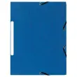 10 Mappen 3 kleppen met elastieken 360 g - Rug van 1,5 cm - Blauw - EXACOMPTA