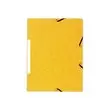 10 Mappen 3 kleppen met elastieken 360 g - Rug van 1,5 cm - Geel - EXACOMPTA