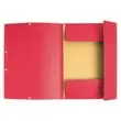 10  Mappen 3 kleppen met elastieken 360 g - Rug van 1,5 cm - Rood - EXACOMPTA 