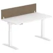 Kantoorscherm L. 160 notenhout/wit