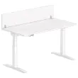 Kantoorscherm L. 160 wit/alu