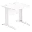 Tafel 80 x 80 wit - witte poten 