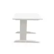 Tafel 80 x 80 wit - aluminium poten 